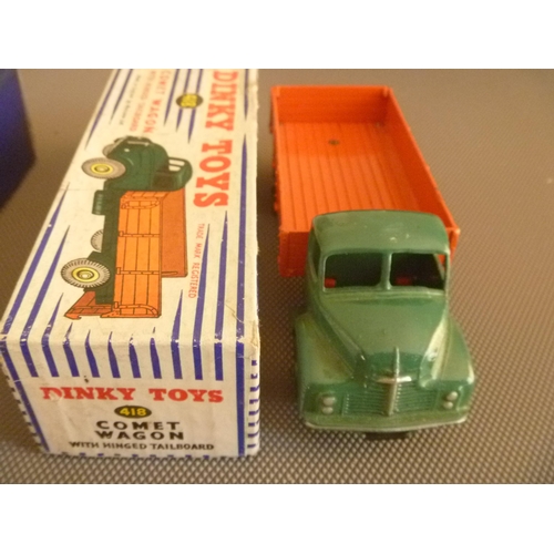 131 - VINTAGE DINKY TOYS LEYLAND COMET WAGON (DIECAST VERY GOOD BUT HARD TYRES WITH FLAT SPOTS, BOX GOOD B... 