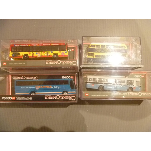 171 - SIMILAR LOT CORGI OOC THE ORIGINAL OMNIBUS x4 BOXED (MODELS UNSECURED FROM THE PLINTHS - POSSIBLY DU... 