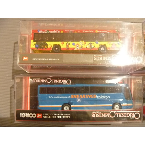 171 - SIMILAR LOT CORGI OOC THE ORIGINAL OMNIBUS x4 BOXED (MODELS UNSECURED FROM THE PLINTHS - POSSIBLY DU... 