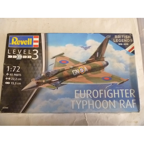 47 - REVELL 1:72 AIRCRAFT KIT UNUSED (BOX A BIT SQUASHED) EUROFIGHTER TYPHOON RAF