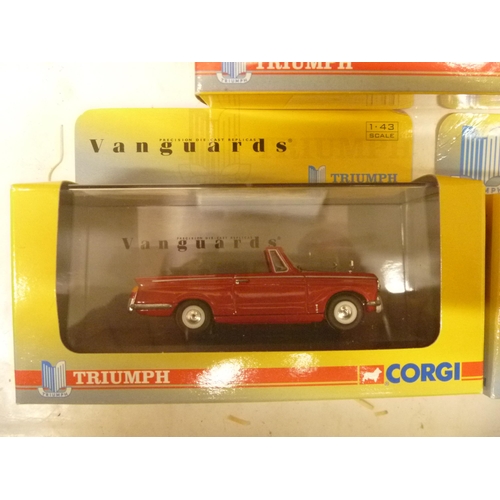 21 - 3 CORGI VANGUARDS TRIUMPH SPITFIRE STAG AND HERALD