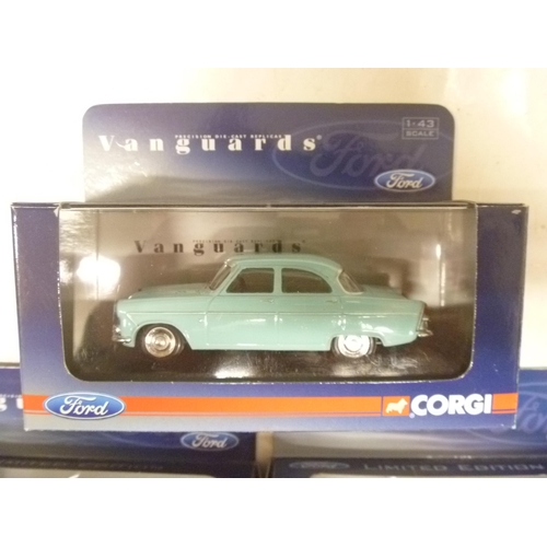 23 - 3 CORGI VANGUARDS FORD COLLECTION INCLUDING CORTINA POPULAR