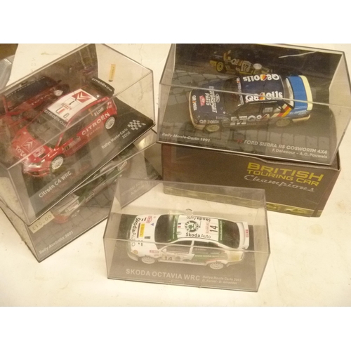 74 - 5 BOXED MODELS TOURING CAR AND RALLY CARS INCLUDING MARK ONE FORD ESCORT