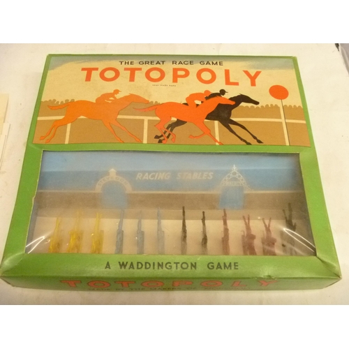 VINTAGE TOTOPOLY HORSE RACING GAME WITH METAL HORSES - BOXED