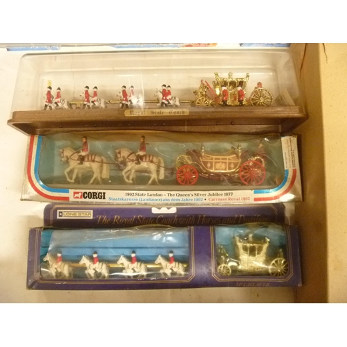 157 - 3 CORONATION COACHES BY LONE STAR CORGI AND ANOTHER