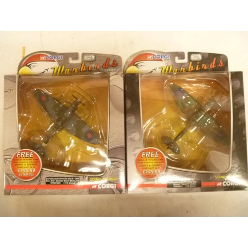 160 - 2 CORGI WARBIRDS AIRCRAFT SPITFIRE x2