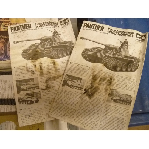 170 - TAMIYA PANTHER TANK KIT - BOXED GRUBBY DUE TO STORAGE CONTENTS APPEAR TO BE OK AND UNUSED