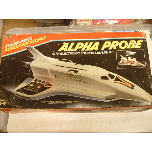 187 - FISHER PRICE ALPHA PROBE SPACE SHIP WITH SOME ACCESSORIES AS PICTURED