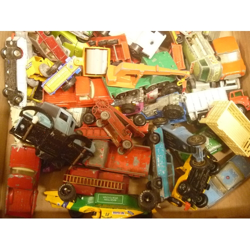 189 - QTY OF PLAYWORN VINTAGE DIECAST MOSTLY LESNEY MATCHBOX AND CORGI JUNIOR SIZED MODELS