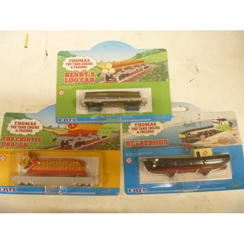 194 - 3 VINTAGE ERTL THOMAS THE TANK ENGINES MODELS - SEALED ON CARDS