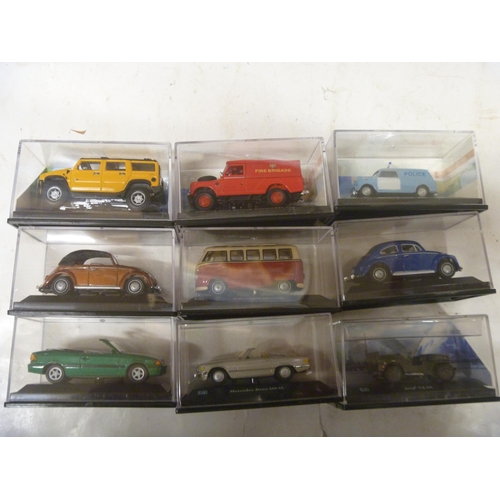 51 - SELECTION OF CARARAMA HARD PLASTIC CASED SMALL SCALE MODELS (SIMILAR TO OXFORD DIECAST)