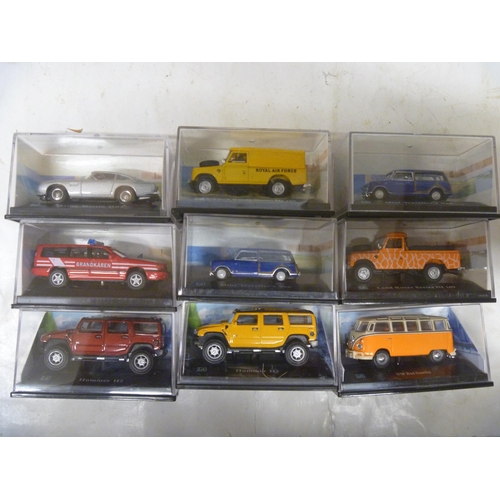 54 - SELECTION OF CARARAMA HARD PLASTIC CASED SMALL SCALE MODELS (SIMILAR TO OXFORD DIECAST)