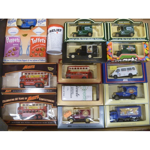 18 - VARIOUS PROMOTIONAL LLEDO DAYS GONE MODELS IN VERY GOOD CONDITION - MOSTLY SWEET AND FOOD RELATED