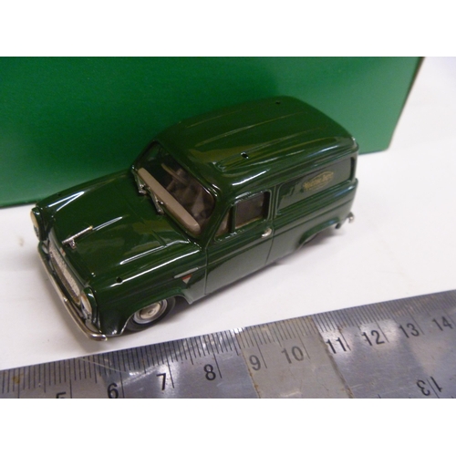 45 - WHITE METAL SMTS MODEL ROAD REPLICAS FORD 300 E MAIDSTONE AND DISTRICT VAN (APPEARING TO LACK A ROOF... 