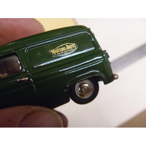 45 - WHITE METAL SMTS MODEL ROAD REPLICAS FORD 300 E MAIDSTONE AND DISTRICT VAN (APPEARING TO LACK A ROOF... 