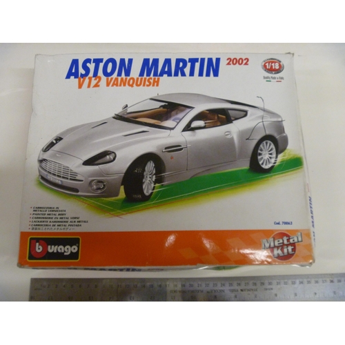 47 - BURAGO KIT - ASTON MARTIN V12 VANQUISH 1/18TH SCALE