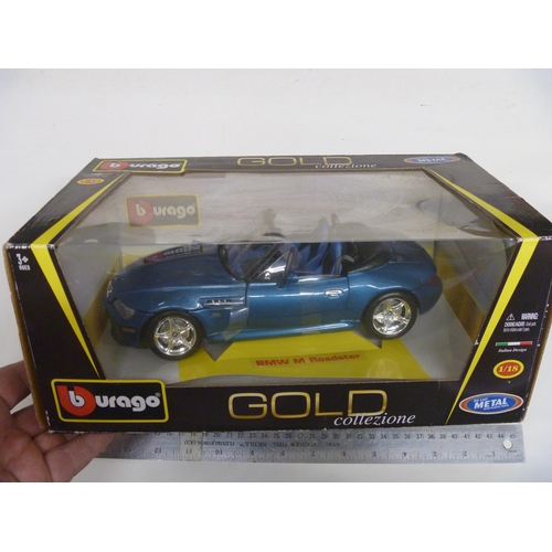 49 - BURAGO GOLD BMW Z3 ROADSTER 1/18TH