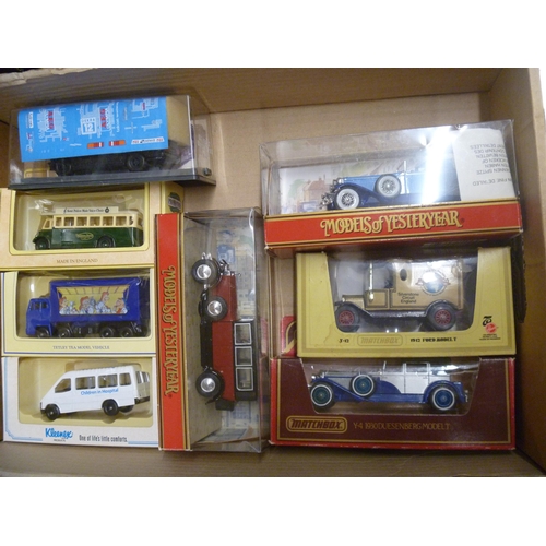 57 - 2 TRAYS OF BOXED DIECAST VEHICLES INCLUDING MATCHBOX MODELS OF YESTERYEAR