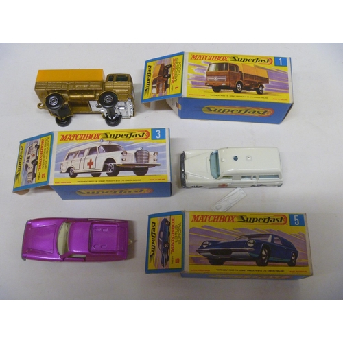 19 - 3 LESNEY MATCHBOX SUPERFAST MODELS (DIECAST VGC, BOXES ORIGINAL)