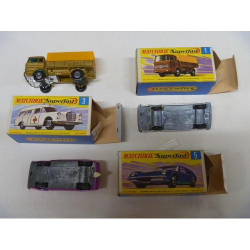 19 - 3 LESNEY MATCHBOX SUPERFAST MODELS (DIECAST VGC, BOXES ORIGINAL)