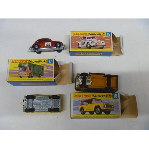 23 - 3 LESNEY MATCHBOX SUPERFAST MODELS (DIECAST VGC, BOXES ORIGINAL)