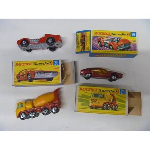 24 - 3 LESNEY MATCHBOX SUPERFAST MODELS (DIECAST VGC, BOXES ORIGINAL)