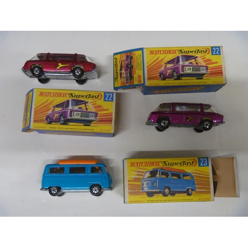 25 - 3 LESNEY MATCHBOX SUPERFAST MODELS (DIECAST VGC, BOXES ORIGINAL)