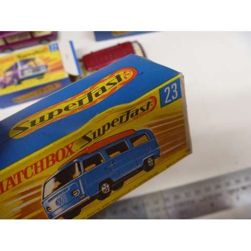 25 - 3 LESNEY MATCHBOX SUPERFAST MODELS (DIECAST VGC, BOXES ORIGINAL)