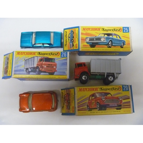 27 - 3 LESNEY MATCHBOX SUPERFAST MODELS (DIECAST VGC, BOXES ORIGINAL)