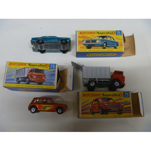 27 - 3 LESNEY MATCHBOX SUPERFAST MODELS (DIECAST VGC, BOXES ORIGINAL)