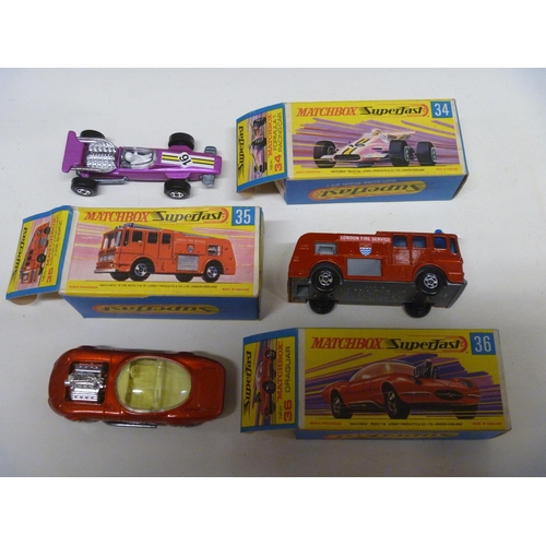 29 - 3 LESNEY MATCHBOX SUPERFAST MODELS (DIECAST VGC, BOXES ORIGINAL)