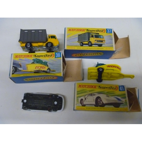 30 - 3 LESNEY MATCHBOX SUPERFAST MODELS (DIECAST VGC, BOXES ORIGINAL)