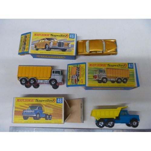 32 - 3 LESNEY MATCHBOX SUPERFAST MODELS (DIECAST VGC, BOXES ORIGINAL)