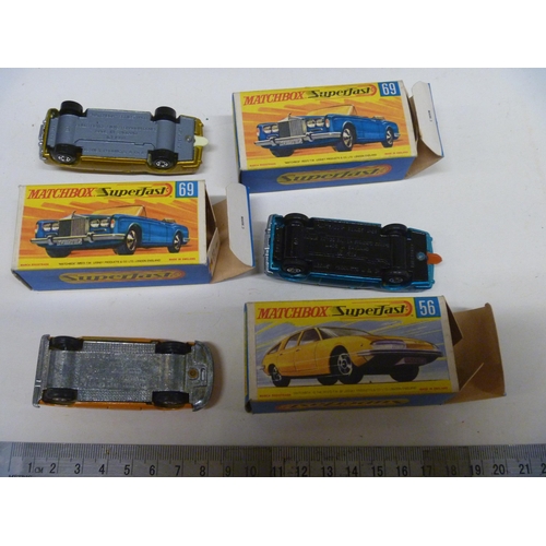 35 - 3 LESNEY MATCHBOX SUPERFAST MODELS (DIECAST VGC, BOXES ORIGINAL)