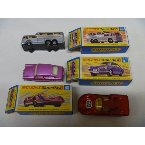 36 - 3 LESNEY MATCHBOX SUPERFAST MODELS (DIECAST VGC, BOXES ORIGINAL)