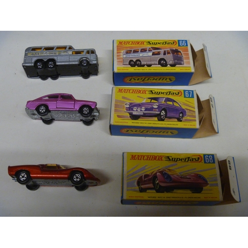 36 - 3 LESNEY MATCHBOX SUPERFAST MODELS (DIECAST VGC, BOXES ORIGINAL)