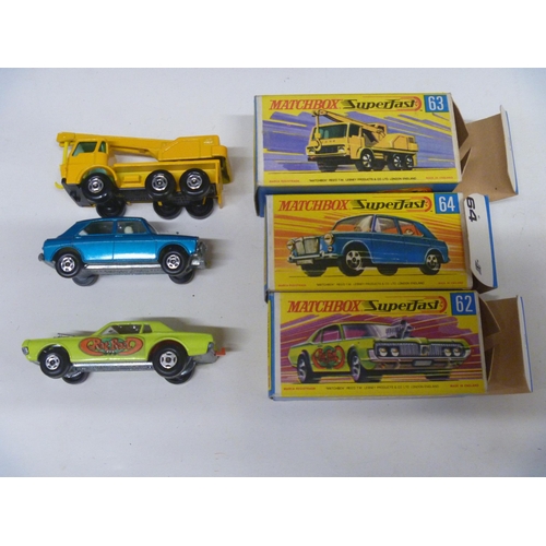 37 - 3 LESNEY MATCHBOX SUPERFAST MODELS (DIECAST VGC, BOXES ORIGINAL)