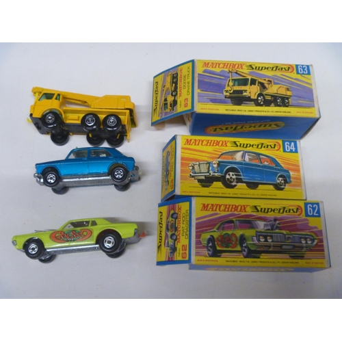 37 - 3 LESNEY MATCHBOX SUPERFAST MODELS (DIECAST VGC, BOXES ORIGINAL)