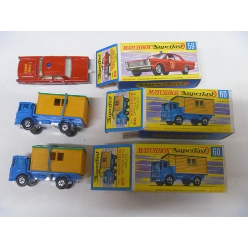 38 - 3 LESNEY MATCHBOX SUPERFAST MODELS (DIECAST VGC, BOXES ORIGINAL)