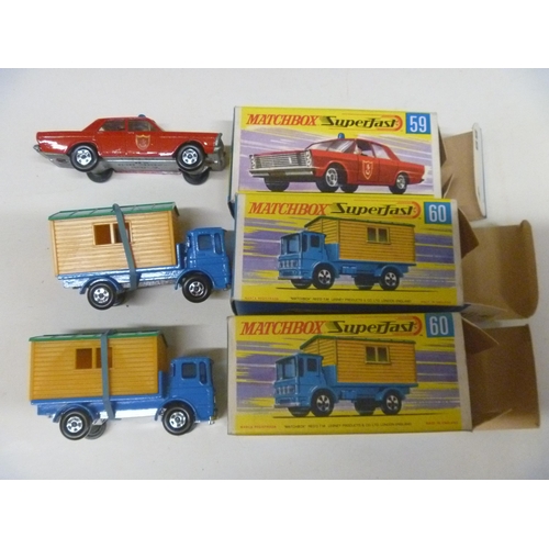 38 - 3 LESNEY MATCHBOX SUPERFAST MODELS (DIECAST VGC, BOXES ORIGINAL)