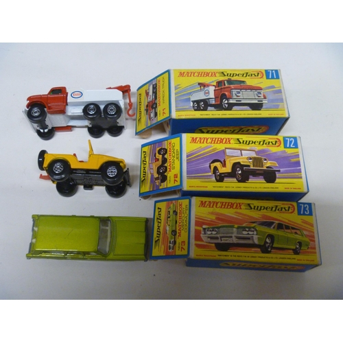 40 - 3 LESNEY MATCHBOX SUPERFAST MODELS (DIECAST VGC, BOXES ORIGINAL)