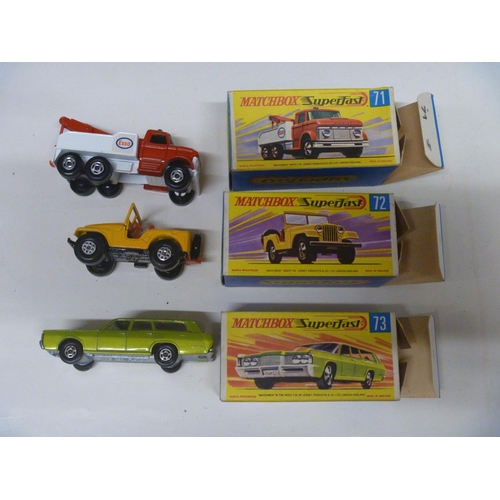 40 - 3 LESNEY MATCHBOX SUPERFAST MODELS (DIECAST VGC, BOXES ORIGINAL)