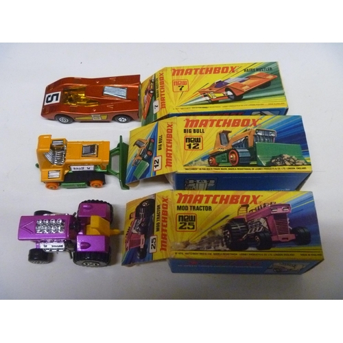 46 - 3 LESNEY MATCHBOX SUPERFAST MODELS (DIECAST VGC, BOXES ORIGINAL) FEATURING HAIRY HUSTLER