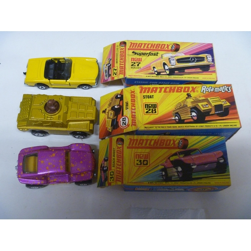 48 - 3 LESNEY MATCHBOX SUPERFAST MODELS (DIECAST VGC, BOXES ORIGINAL) FEATURING MERCEDES