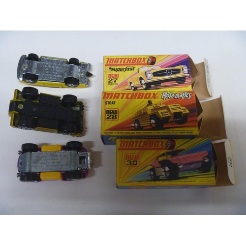 48 - 3 LESNEY MATCHBOX SUPERFAST MODELS (DIECAST VGC, BOXES ORIGINAL) FEATURING MERCEDES