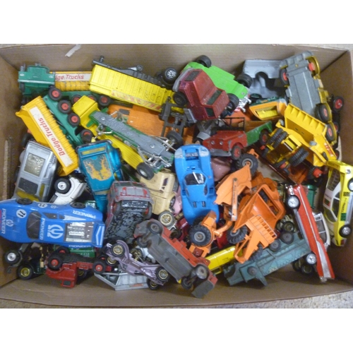 5 - GOOD QTY OF VARIOUS PLAYWORN DIECASTS MOSTLY BY MATCHBOX, CORGI DINKY AND OTHERS