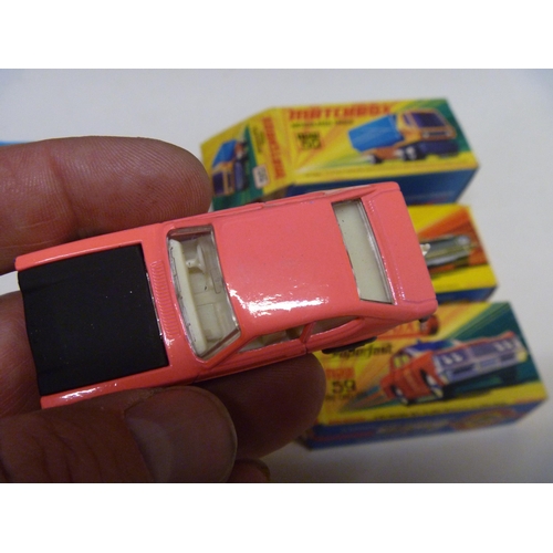 50 - 3 LESNEY MATCHBOX SUPERFAST MODELS (DIECAST VGC, BOXES ORIGINAL) FEATURING FORD CAPRI