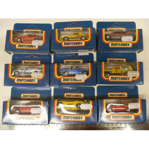 52 - MATCHBOX POST SUPERFAST ERA DARK BLUE BOX MODELS (DIECAST VGC, BOXES ORIGINAL)