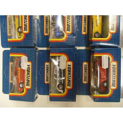 52 - MATCHBOX POST SUPERFAST ERA DARK BLUE BOX MODELS (DIECAST VGC, BOXES ORIGINAL)