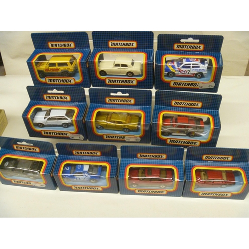 10 MATCHBOX DARK BLUE BOX MODELS